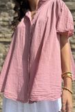Asher Cap Sleeve Blouse Indian Pink